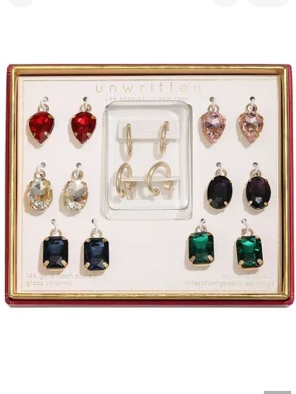 Unwritten Multicolor Interchangeable Crystal Earring Set